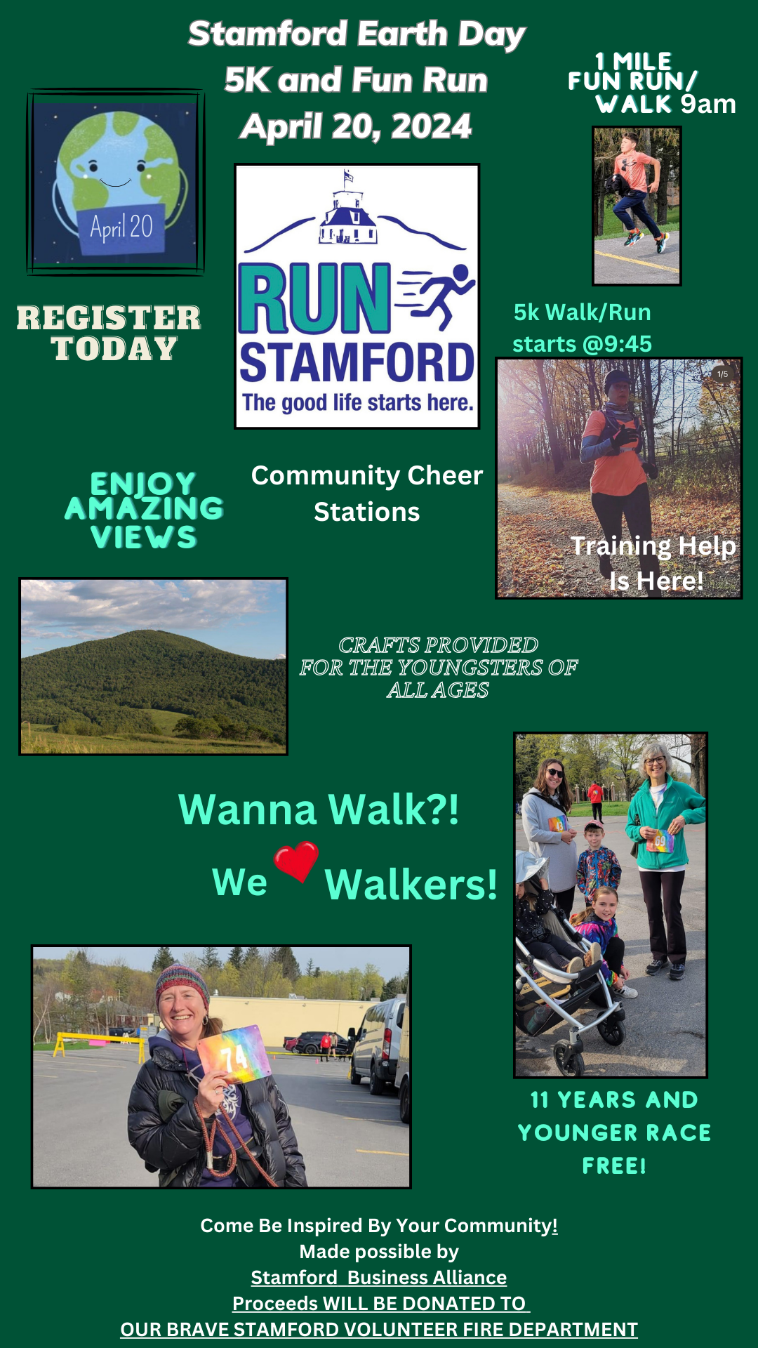 Earth Day Flyer With Pictures of Previous Race