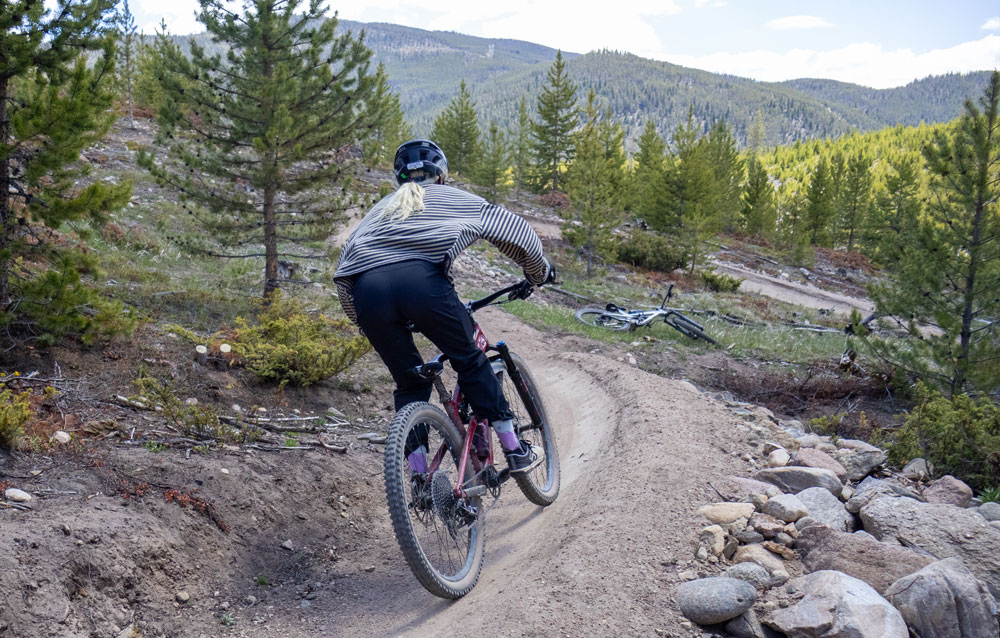 Female riding the trails