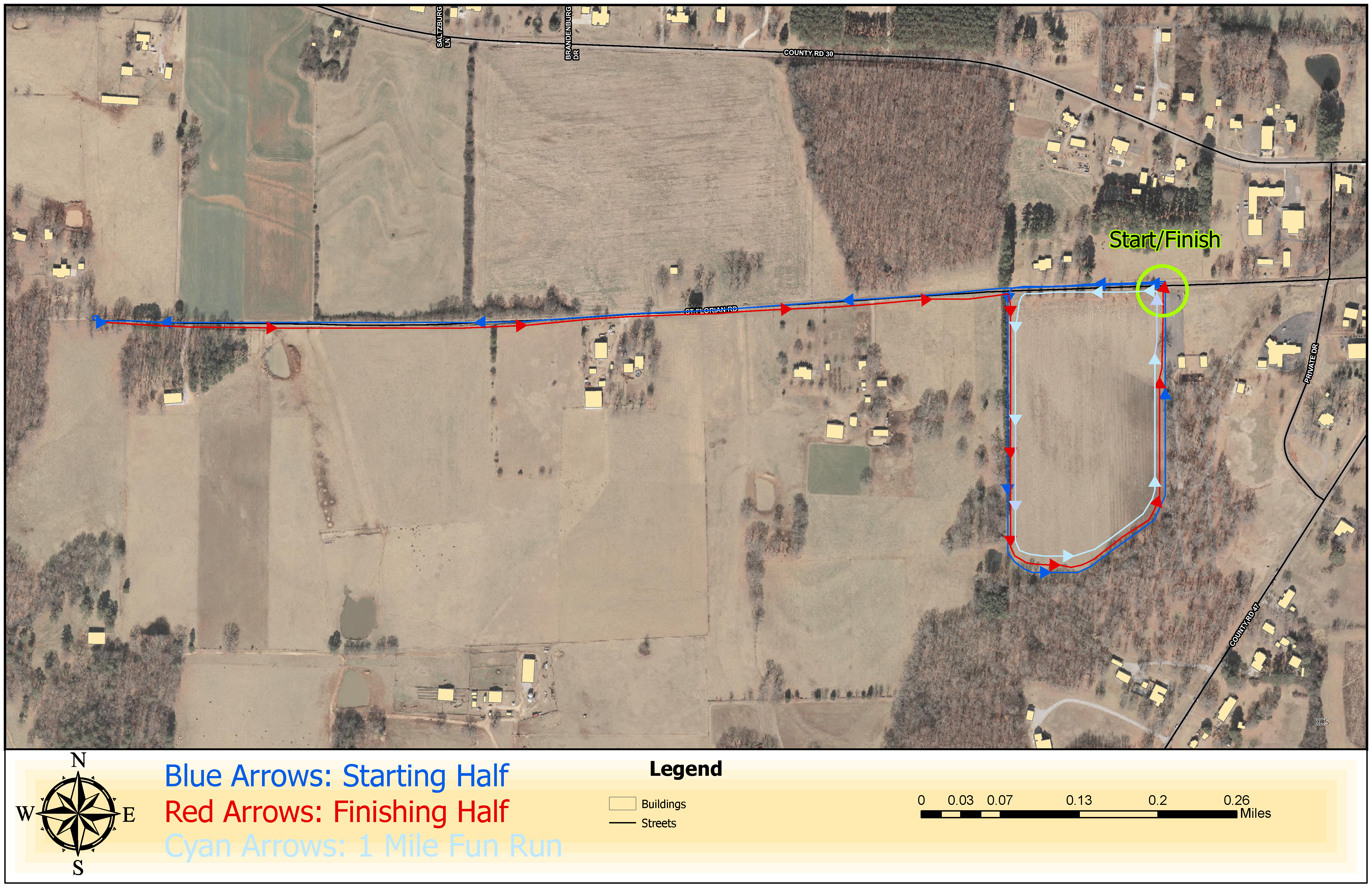 Oktoberfest 5K & Fun Run Course Map